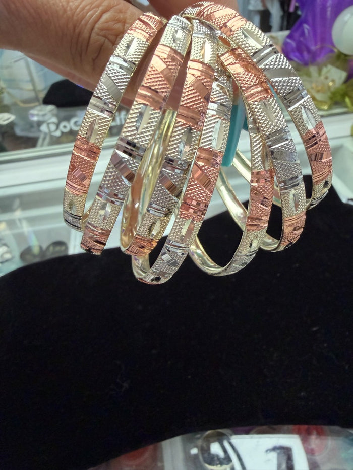 Three-Tone Semanario Bracelet Set